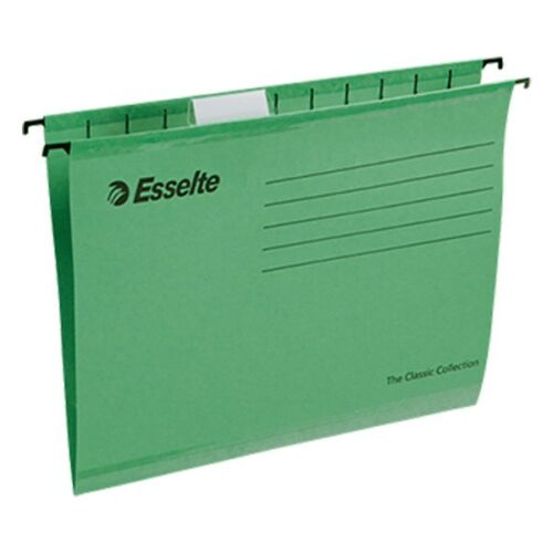 Függőmappa ESSELTE Classic A/4 újrahasznosított karton zöld 25 db/doboz