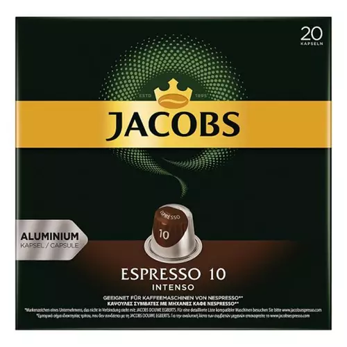 Kávékapszula JACOBS Nespresso Espresso Intenso 20 kapszula/doboz