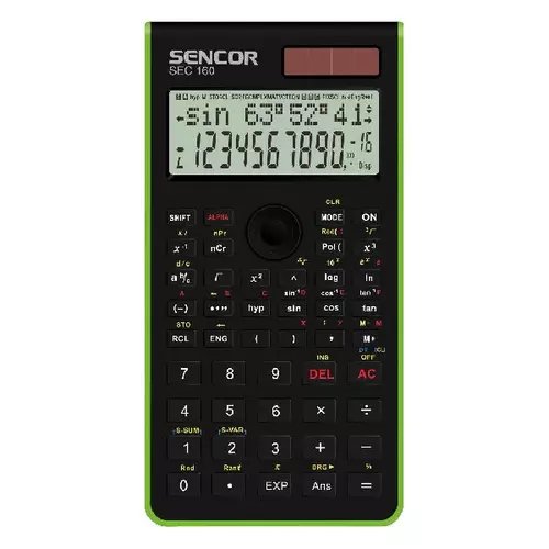 Számológép tudományos SENCOR SEC-160 GN 240 funkciós 2 soros 10+2 digit