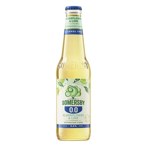 Alkoholmentes cider SOMERSBY Elderflower&Lime 0,0% 0,33L DRS