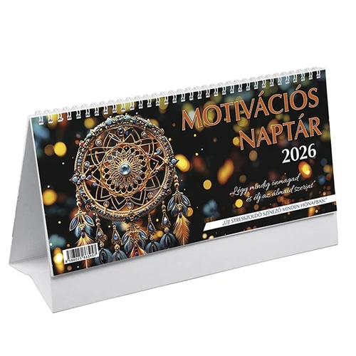 Asztali naptár képes TOPTIMER T059 álló fehér lapos Motivációs 2026.