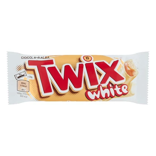 Csokoládé TWIX fehércsokoládés 46 g