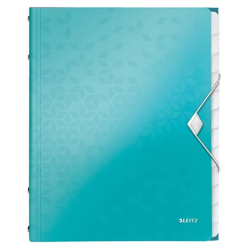 Előrendező LEITZ Wow A/4 PP 12 részes jégkék