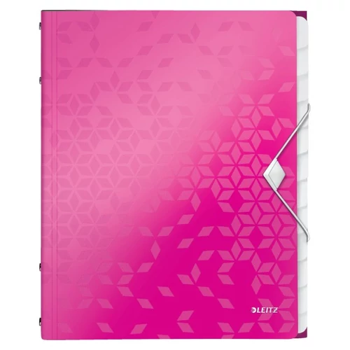 Előrendező LEITZ Wow A/4 PP 12 részes rózsaszín