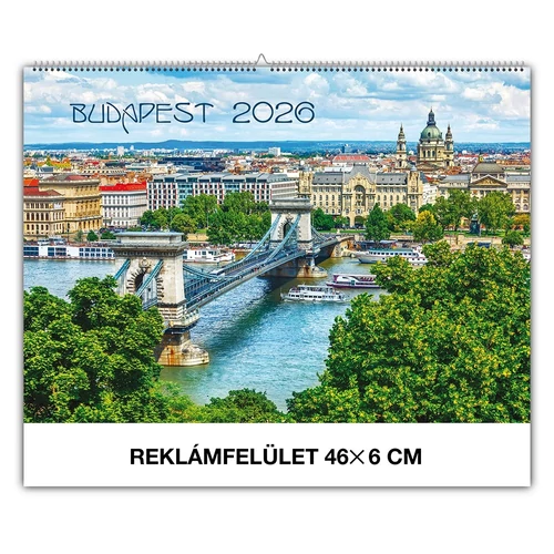 Falinaptár REALSYSTEM 460x320mm fekvő Budapest 2026.