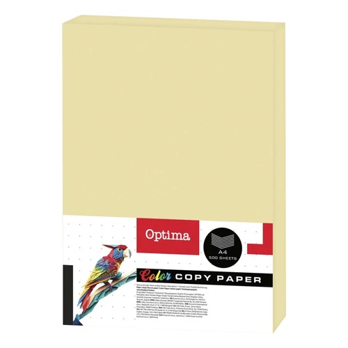 Fénymásolópapír színes OPTIMA A/4 80 g pasztell sárga 500 ív/csomag