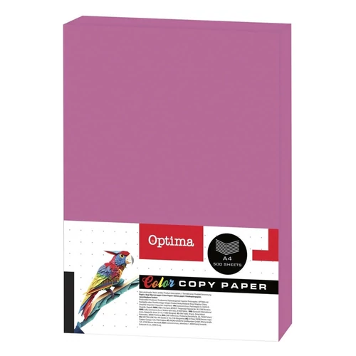 Fénymásolópapír színes OPTIMA A/4 80 g rózsaszín 500 ív/csomag