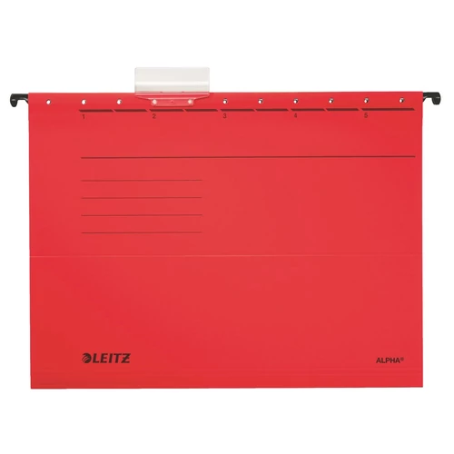 Függőmappa LEITZ Alpha Standard A/4 karton piros 25 darabos