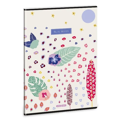 Füzet vonalas ARS UNA A/4 40 lapos Extra kapcsos Cream Hibiscus