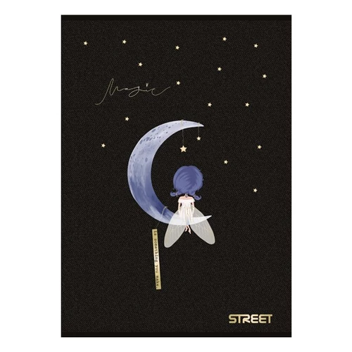 Füzet sima STREET A/5 54 lapos Black&Gold