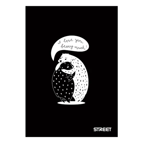 Füzet kockás STREET A/4 54 lapos Black&White