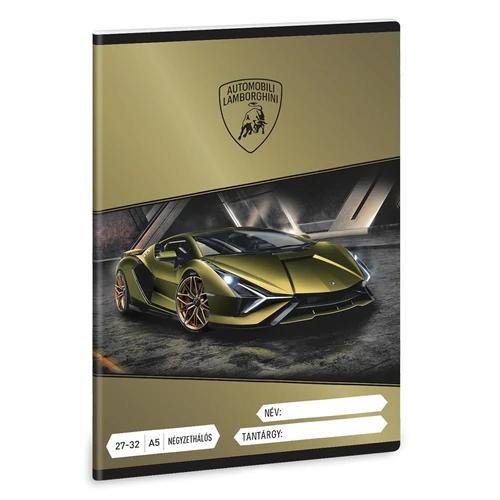 Füzet kockás ARS UNA A/5 32 lapos 27-32 Lamborghini 5523