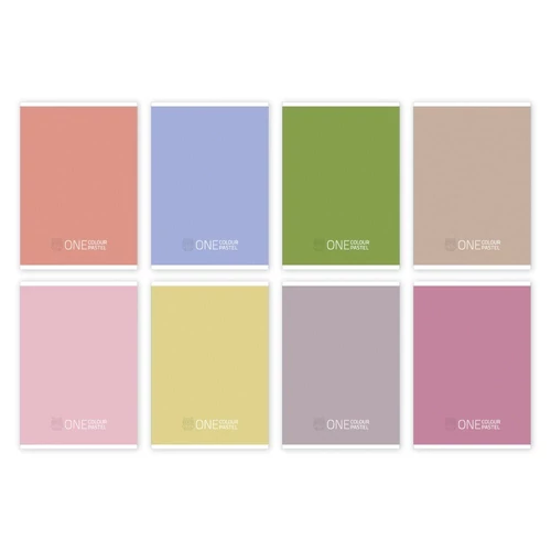 Füzet kockás One Colour Pastel A/5 27-32 vegyes színek