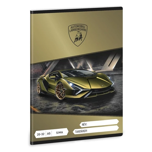 Füzet sima ARS UNA A/5 32 lapos 20-32 Lamborghini 5523