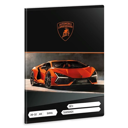 Füzet sima ARS UNA A/5 32 lapos 20-32 Lamborghini narancssárga