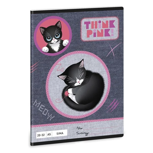 Füzet sima ARS UNA A/5 32 lapos 20-32 Think Pink 5519