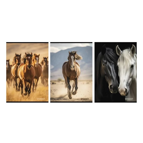 Füzet sima STREET A/4 54 lapos Horses