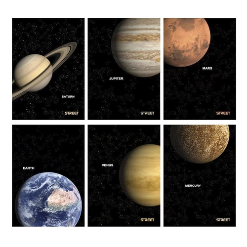 Füzet sima STREET A/4 54 lapos Planets