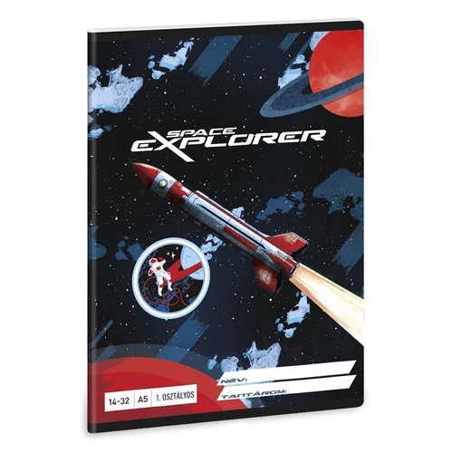 Füzet vonalas ARS UNA A/5 32 lapos 14-32 1.osztályos Space Explorer