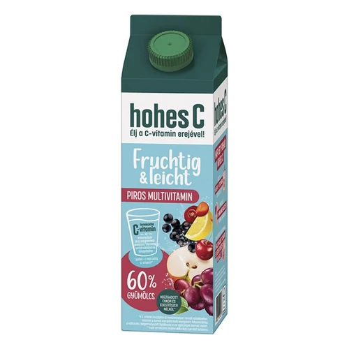 Gyümölcslé HOHES C Plus Fruchtig&Leicht Piros Multivitamin 60% 1L