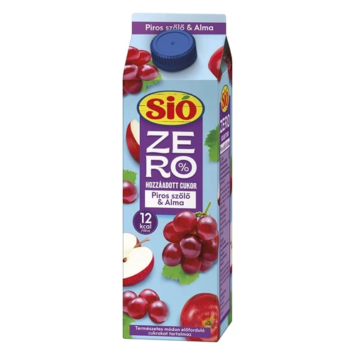 Gyümölcslé SIÓ Zero Piros szőlő- Alma 19% 1L