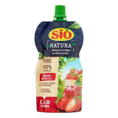 Gyümölcspüré SIÓ Natura Epres gyümölcsmix 100% 120 g