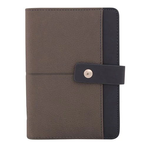 Gyűrűs kalendárium SATURNUS S426 fehér lapos szürke-kék műbőr 2026.