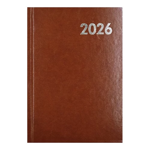 Határidőnapló ALISCA B/6 napi fehér lapos barna 2026.