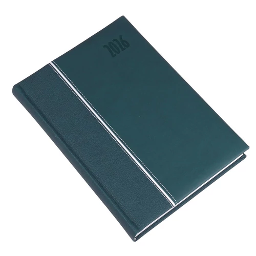 Határidőnapló REALSYSTEM Kensington A/5 napi fehér lapos zöld 2026.