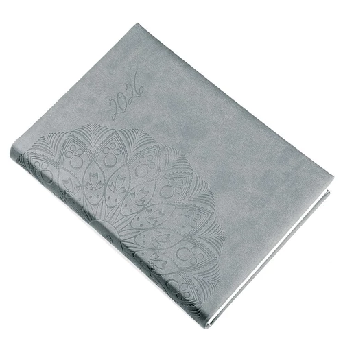 Határidőnapló REALSYSTEM Librobello B/6 napi fehér lapos szürke 2026.