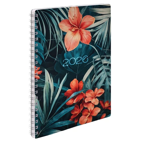 Határidőnapló REALSYSTEM SP1 spirál A/5 heti fehér lapos tropical 2026.