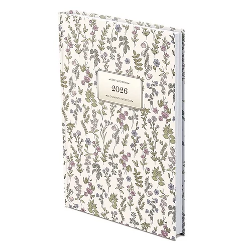 Határidőnapló TOPTIMER Joy J011 B/5 heti fehér lapos Uv lakk Kis virág 2026.