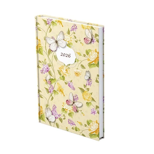 Határidőnapló TOPTIMER Joy J015 A/5 heti fehér lapos Pillangó UV 2026.