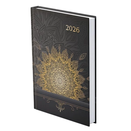 Határidőnapló TOPTIMER Joy J021 A/5 napi fehér lapos Mandala metál 2026.