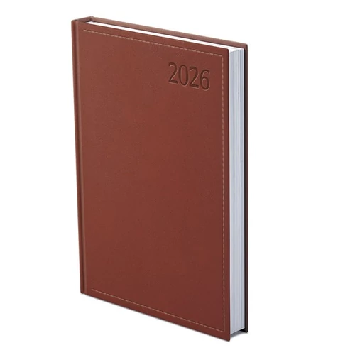 Határidőnapló TOPTIMER Traditional T022 B/6 napi fehér lapos bordó 2026.