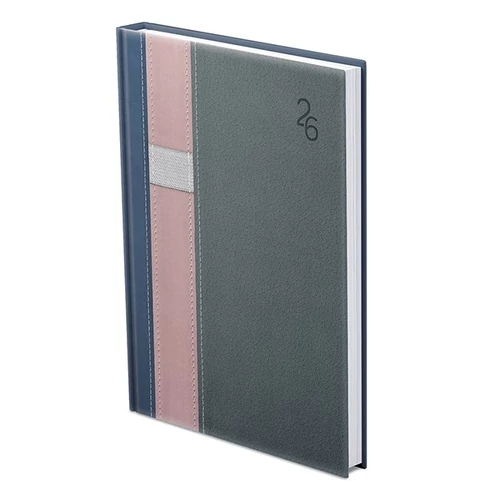 Határidőnapló TOPTIMER Vario V012 B/6 heti fehér lapos kék-rózsaszín-szürke 2026.