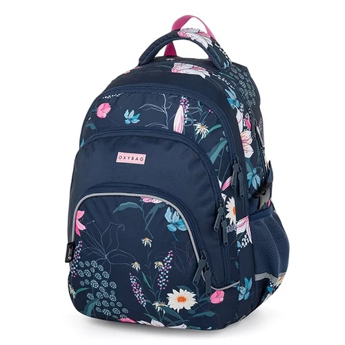 Hátizsák OXY Scooler Flowers fekete