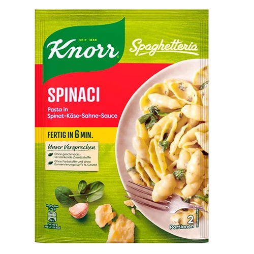 Instant KNORR Spaghetteria tészta spenótos szószban 160 g
