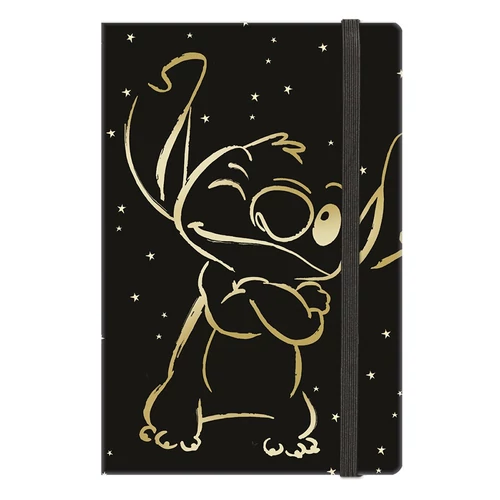 Jegyzetfüzet vonalas COOLPACK Stitch Gold 3. A/5 80 lapos gumis