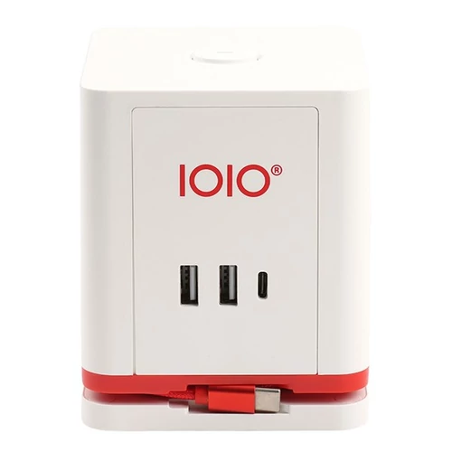 Kábel hosszabbító IOIO 3 aljzat 1,5m, 2xUSB-A, 1xUSB-C fehér