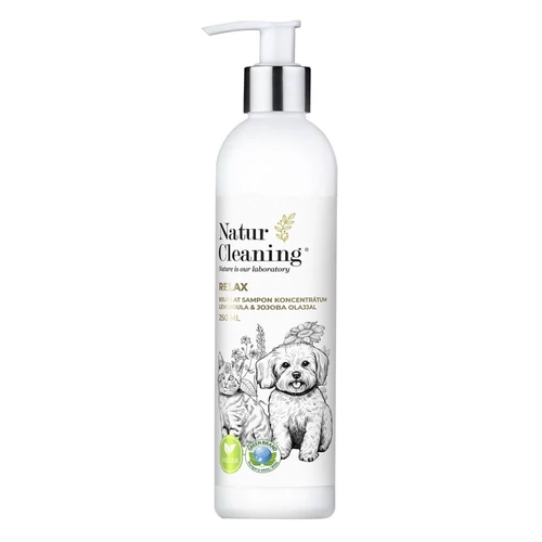 Kisállat sampon NATURCLEANING relax levendula & jojoba olajjal 250 ml