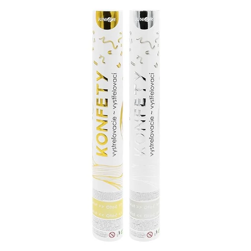 Konfetti ágyú JUNIOR 40 cm metál hasábok