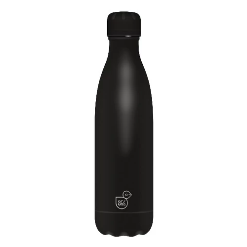 Kulacs duplafalú ARS UNA fém 500 ml Noir