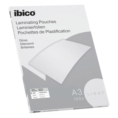 Lamináló fólia IBICO A/3 303x426mm 75-80 mikron fényes 100/dob