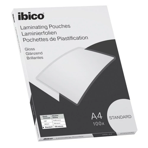 Lamináló fólia IBICO A/4 125 mikron fényes 100/csom