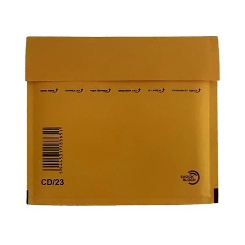 Légpárnás tasak CD szilikonos barna 165x180mm