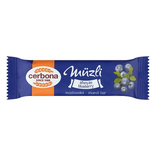 Müzliszelet CERBONA áfolyás joghurtos bevonóval 20 g