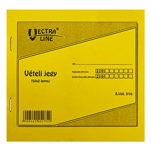 Nyomtatvány vételi jegy VECTRALINE 50x2