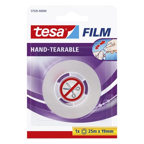 Ragasztószalag TESA 57520 19mmx25m kézzel téphető átlátszó
