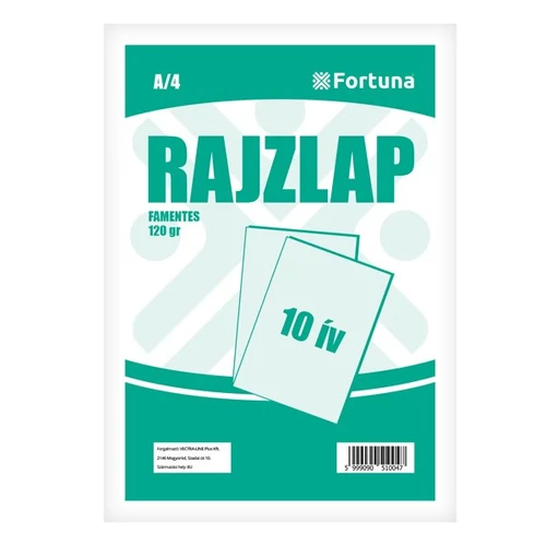 Rajzlap famentes FORTUNA A/4 120 g 10 íves